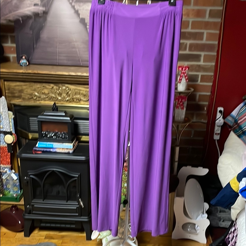 IMAN Vibrant Purple Wide Leg Pants